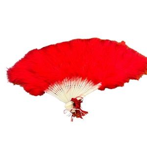 Red feather fan. GUC